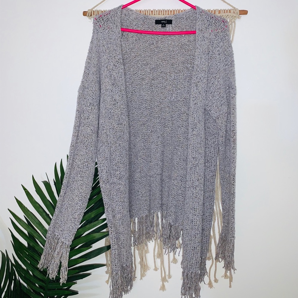 Fringed cardigan